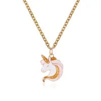 Gold unicorn jewelry set