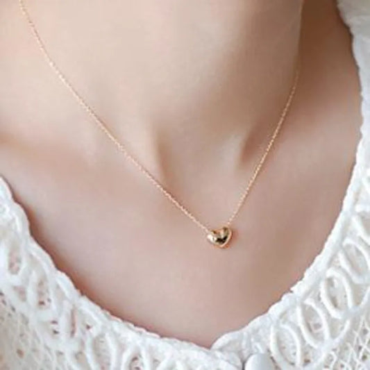 Small elegant heart necklace set