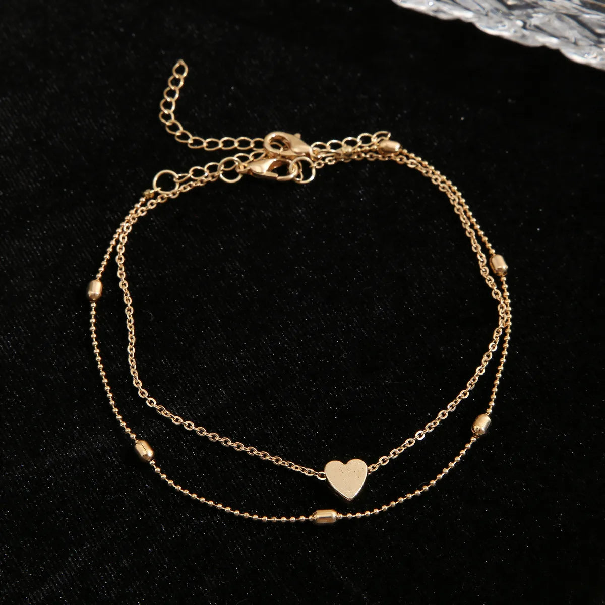 Gold plated heart bracelet