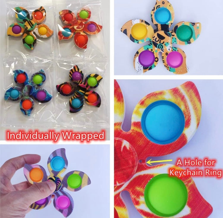 Color fidget spinner and popper